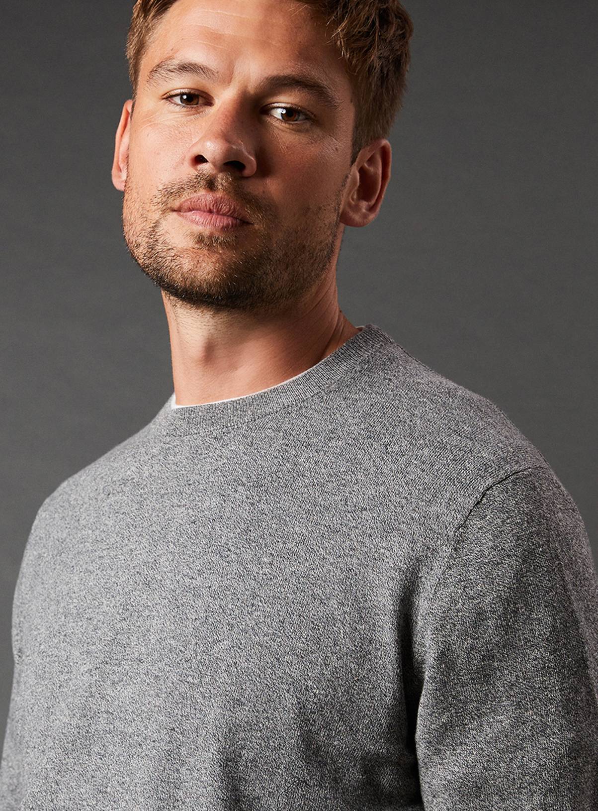 BURTON Grey Cotton Rich Crew Neck Jumper XXL - Image 2